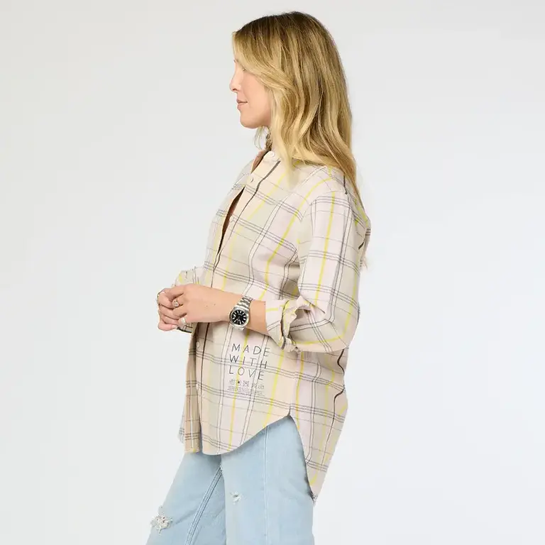 KERRI ROSENTHAL KERRI ROSENTHAL Mia Ruffle Shirt Cabin Plaid