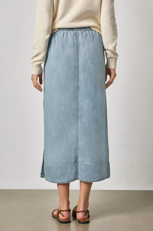 LILLA P LILLA P Denim Drawcord Skirt