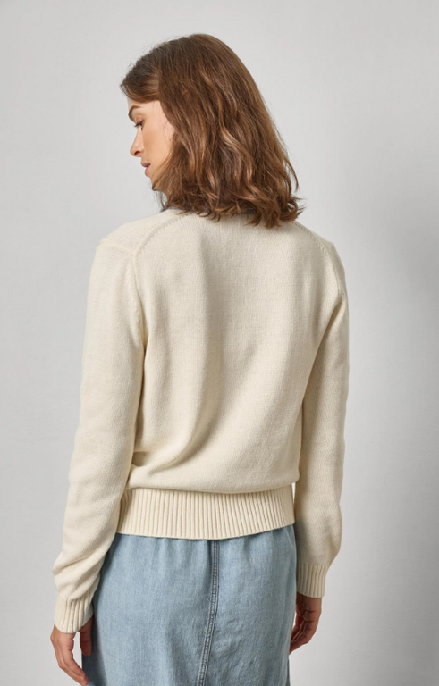 LILLA P LILLA P Denim Polo Sweater