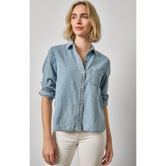 LILLA P Denim Snap Front