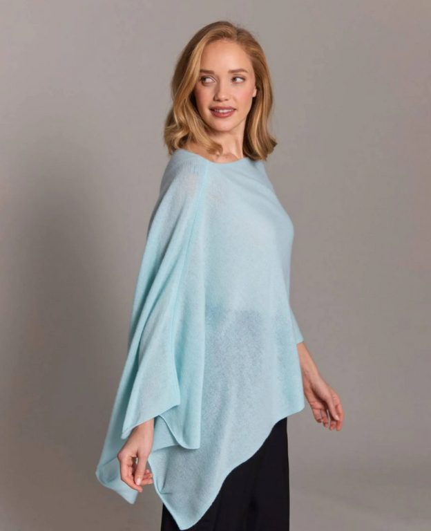 ALASHAN ALASHAN 100% Cashmere Classic Topper- Beach Glass