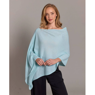 ALASHAN 100% Cashmere Classic Topper- Beach Glass