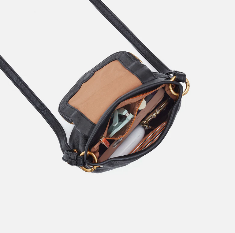 HOBO HOBO Fern Zip-Flap Crossbody- Black