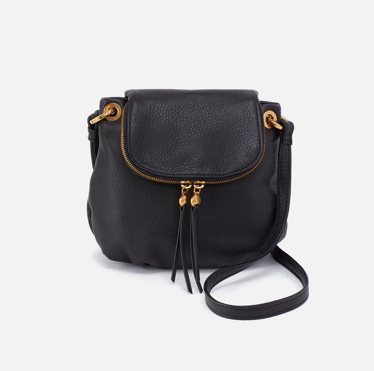 HOBO HOBO Fern Zip-Flap Crossbody- Black