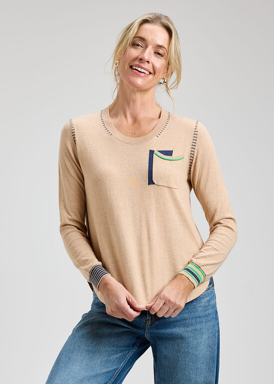 ZAKET + PLOVER ZAKET + PLOVER Pocket Detail Sweater
