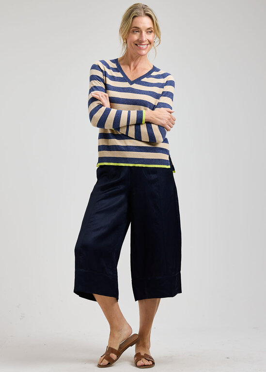 ZAKET + PLOVER ZAKET + PLOVER Stripe Vee Sweater