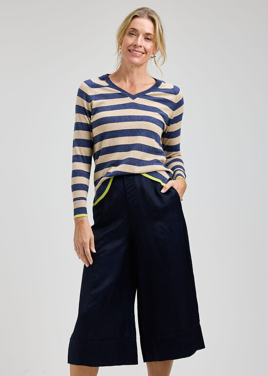 ZAKET + PLOVER ZAKET + PLOVER Stripe Vee Sweater