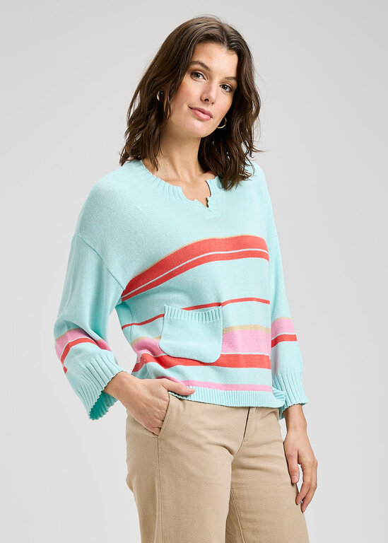 ZAKET + PLOVER ZAKET + PLOVER Crop Stripe Sweater