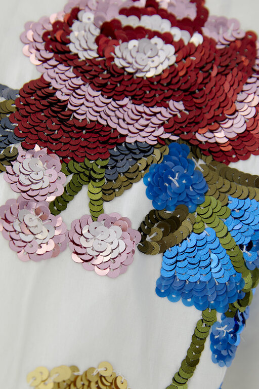 OUI OUI Sparkle Floral Blouse