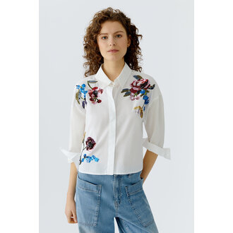 OUI Sparkle Floral Blouse