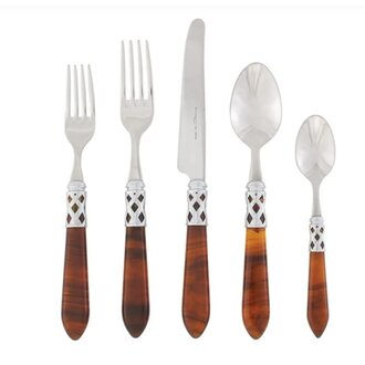 VIETRI VIETRI Aladdin Brilliant Tortoiseshell 5 Piece Flatware Set