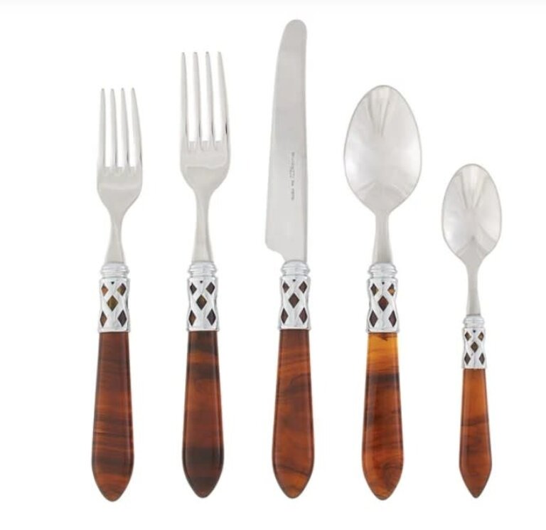 VIETRI VIETRI Aladdin Brilliant Tortoiseshell 5 Piece Flatware Set