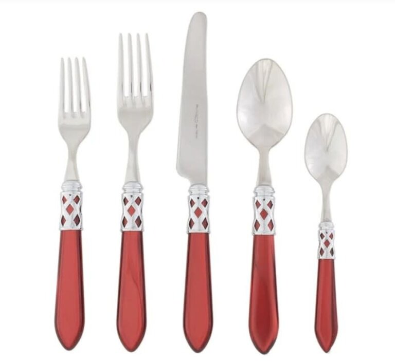 VIETRI VIETRI Aladdin Brilliant Red 5 Piece Flatware Set