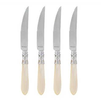 VIETRI Aladdin Brilliant Ivory Steak Knife Set