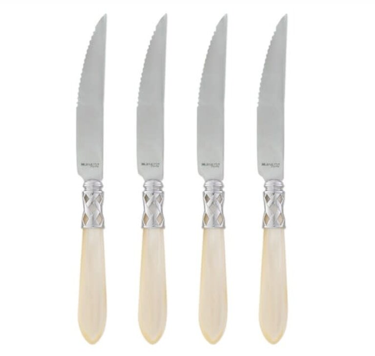 VIETRI VIETRI Aladdin Brilliant Ivory Steak Knife Set
