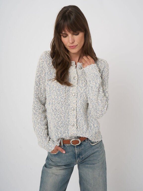 REPEAT REPEAT Boucle Cardigan
