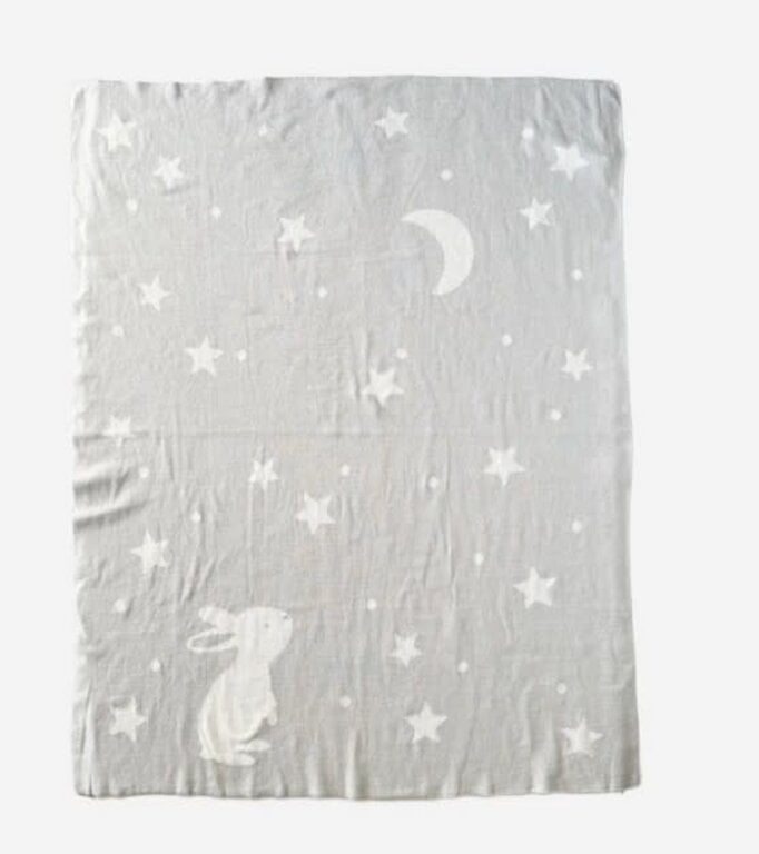 THE BLUEBERRY HILL THE BLUEBERRY HILL Gray Moon Bunny Blanket