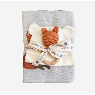 THE BLUEBERRY HILL ABC Fox Blanket, Hat, Teether Set,