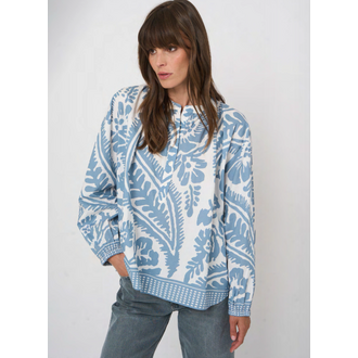 REPEAT Cotton Print Blouse