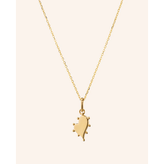 MONICA RICH KOSANN Mini "Love" Heart 18K Gold Necklace