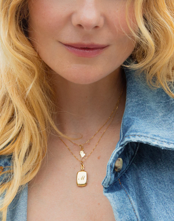 MONICA RICH KOSANN MONICA RICH KOSANN Mini "Love" Heart 18K Gold Necklace