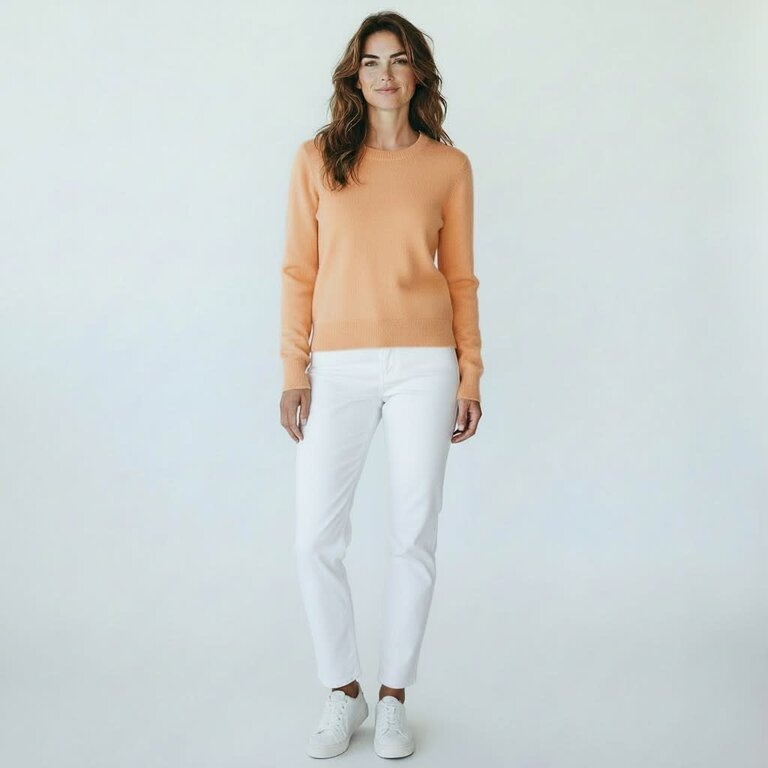 ALASHAN ALASHAN Stacy Cotton, Cashmere Shrunken Crewneck Sweater