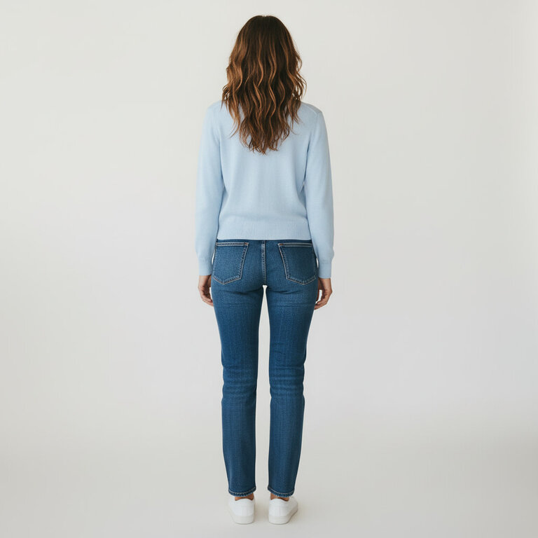 ALASHAN ALASHAN Stacy Cotton, Cashmere Shrunken Crewneck Sweater