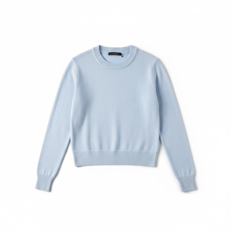 ALASHAN ALASHAN Stacy Cotton, Cashmere Shrunken Crewneck Sweater