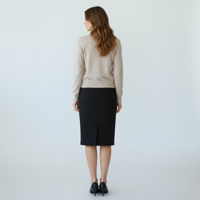 ALASHAN ALASHAN Stacy Cotton, Cashmere Shrunken Crewneck Sweater