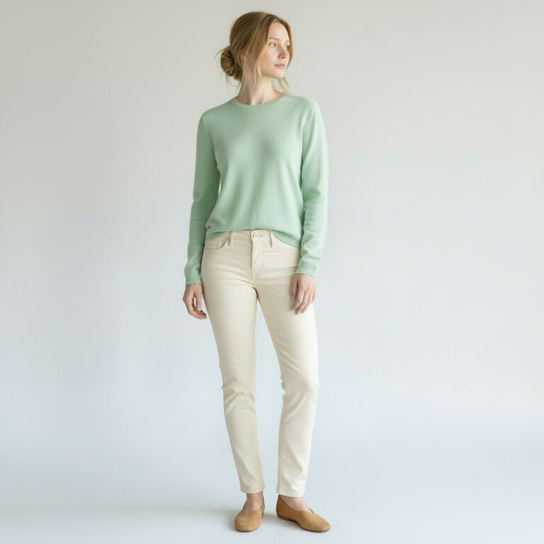 ALASHAN ALASHAN Classic Cotton, Cashmere Crew Sweater