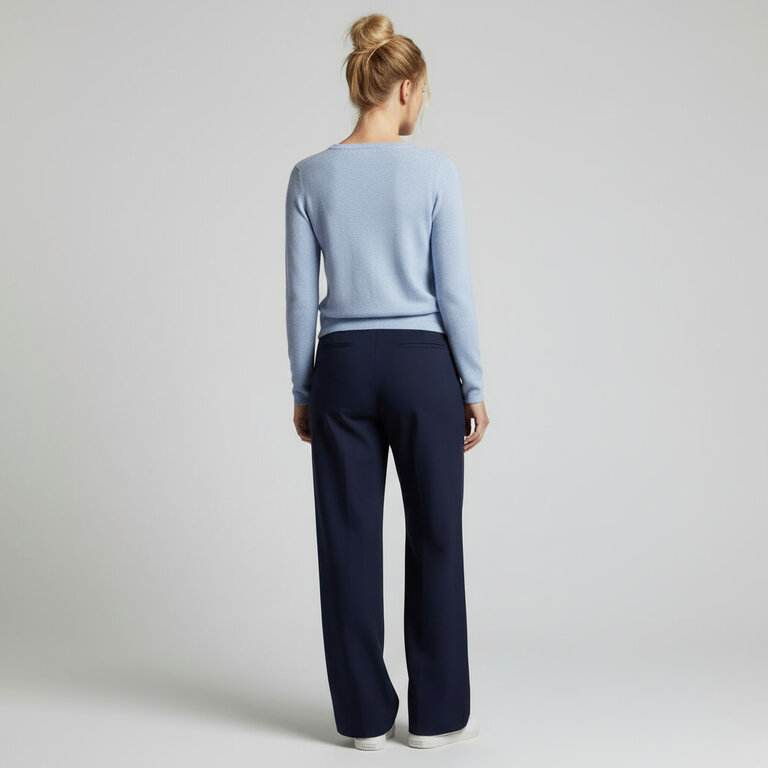 ALASHAN ALASHAN Classic Cotton Cashmere Crew Sweater