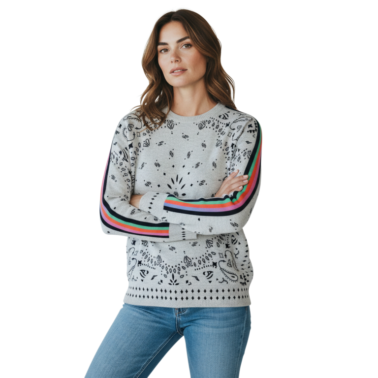 J. SOCIETY J. SOCIETY Stripe Sleeve Bandana Crew