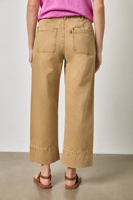 LILLA P LILLA P Twill Straight Leg Pant