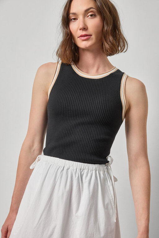 LILLA P LILLA P Contrast Trim Knit Tank