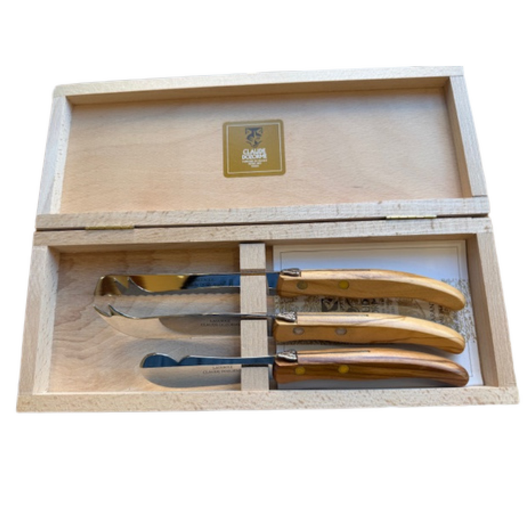 CLAUDE DOZORME CLAUDE DOZORME Breakfast Set with Olive Wood Handles