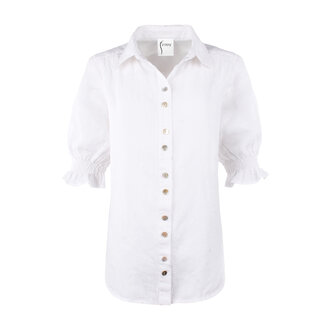 FINLEY Sirena Linen Top- White