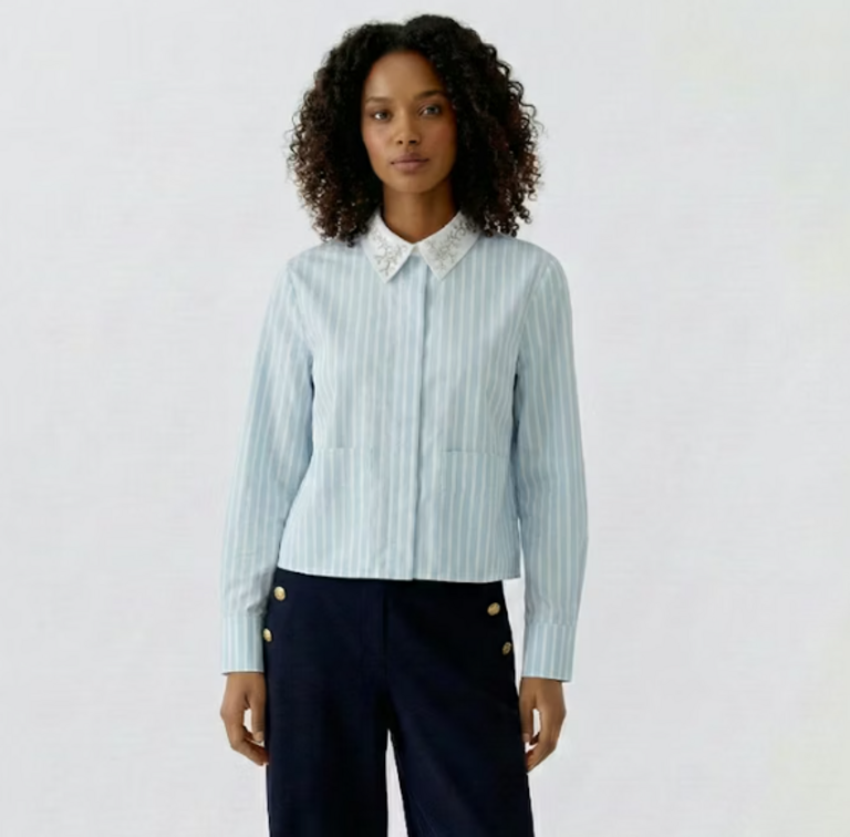 OUI OUI Sparkle Collar Blouse, 96459