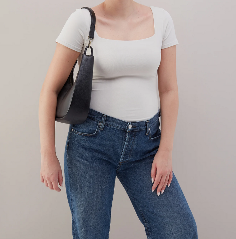 HOBO HOBO Cass Small Shoulder Bag- Black