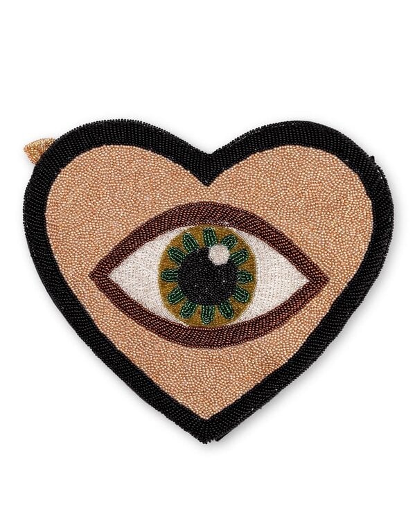 OLIVIA DAR ACCESSORIES OLIVIA DAR Heart Eye Coin Purse