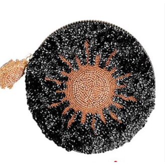 OLIVIA DAR ACCESSORIES Hand Beaded Sun Coin Purse