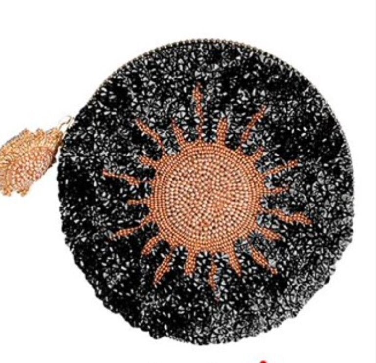 OLIVIA DAR ACCESSORIES OLIVIA DAR Hand Beaded Sun Coin Purse