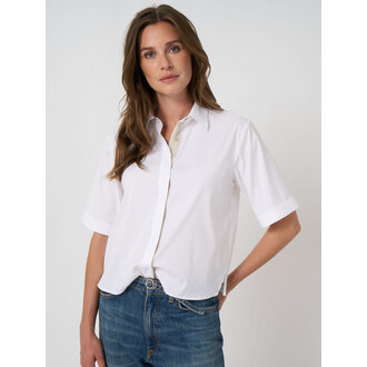 REPEAT Stretch Poplin Blouse