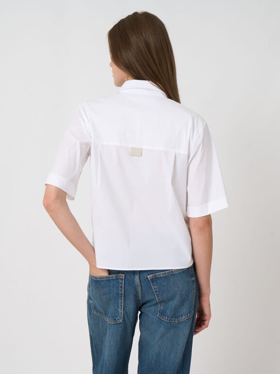 REPEAT REPEAT Stretch Poplin Blouse