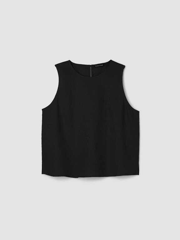 EILEEN FISHER EILEEN FISHER  Round Neck Linen Shell