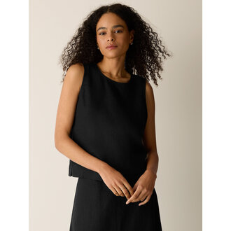 EILEEN FISHER Round Neck Linen Shell