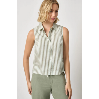 LILLA P Striped Sleeveless Shirt