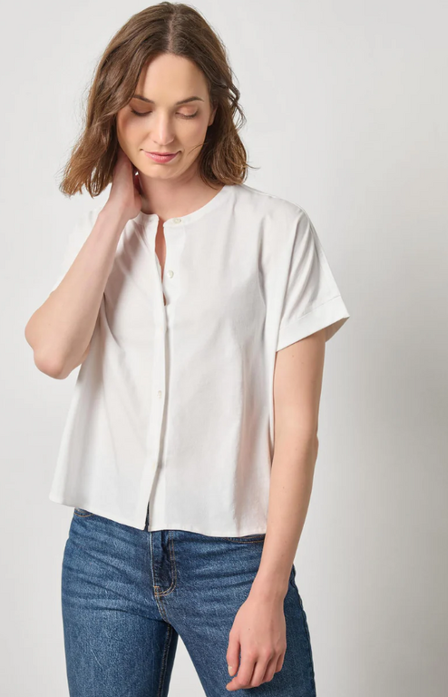 LILLA P LILLA P Cuffed Sleeve Dolman Button Down