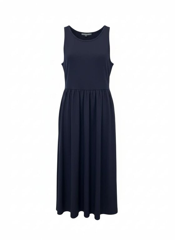 ELLIOTT LAUREN ELLIOTT LAUREN Double Up Rib Knit/Woven Dress