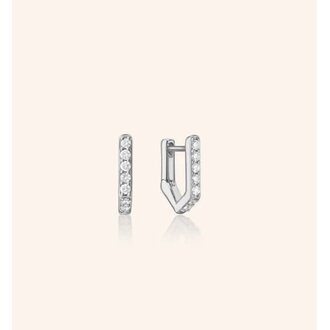 MONICA RICH KOSANN Infinity Huggie Earrings with Sapphires