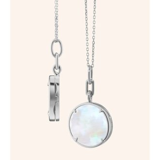 MONICA RICH KOSANN "Brooke" Slim Sterling Silver Locket Necklace